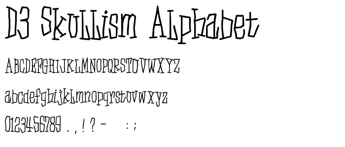 D3 Skullism Alphabet font